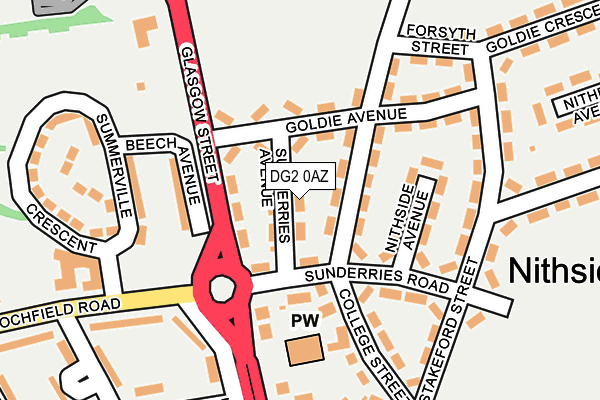DG2 0AZ map - OS OpenMap – Local (Ordnance Survey)