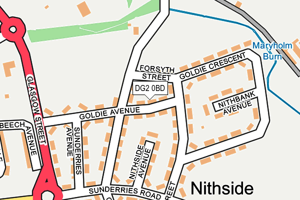 DG2 0BD map - OS OpenMap – Local (Ordnance Survey)