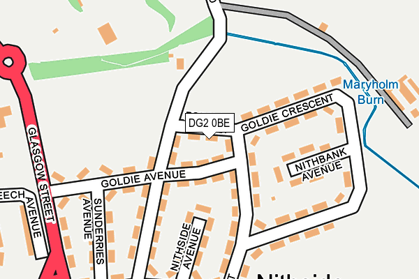 DG2 0BE map - OS OpenMap – Local (Ordnance Survey)