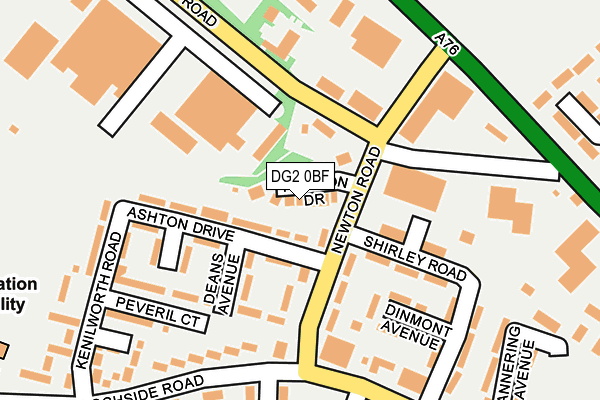 DG2 0BF map - OS OpenMap – Local (Ordnance Survey)