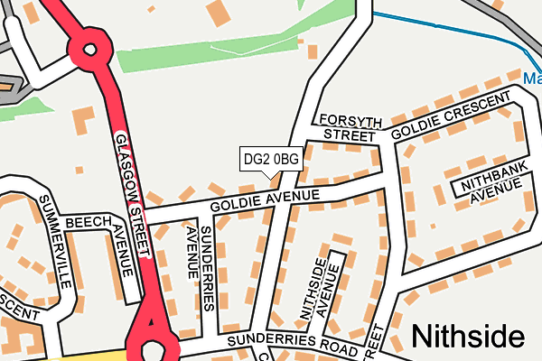 DG2 0BG map - OS OpenMap – Local (Ordnance Survey)