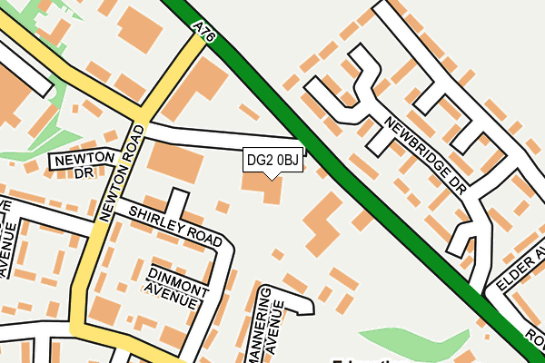 DG2 0BJ map - OS OpenMap – Local (Ordnance Survey)