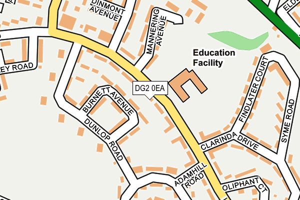 DG2 0EA map - OS OpenMap – Local (Ordnance Survey)