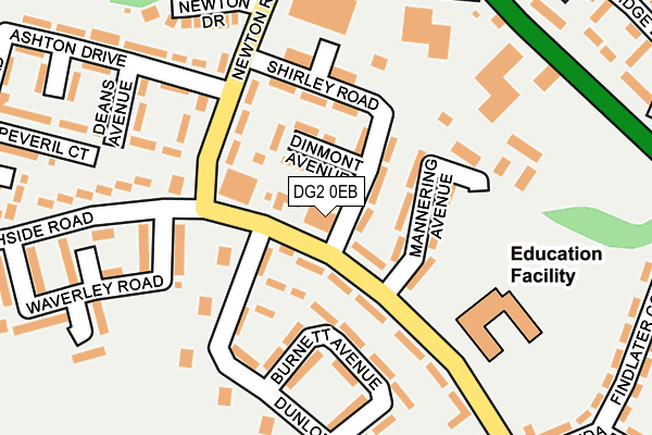DG2 0EB map - OS OpenMap – Local (Ordnance Survey)