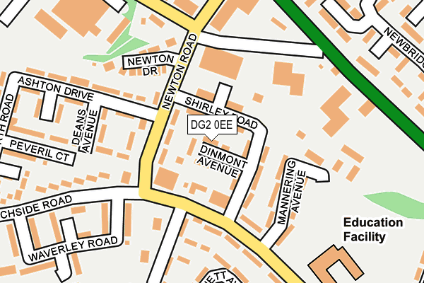 DG2 0EE map - OS OpenMap – Local (Ordnance Survey)