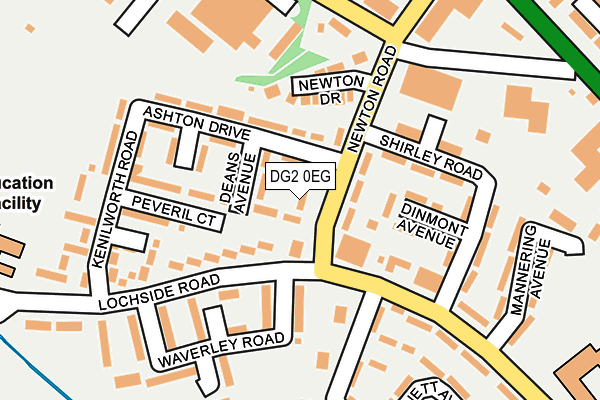 DG2 0EG map - OS OpenMap – Local (Ordnance Survey)