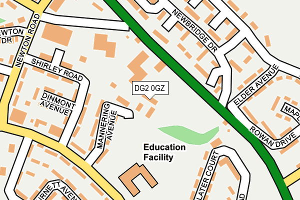 DG2 0GZ map - OS OpenMap – Local (Ordnance Survey)