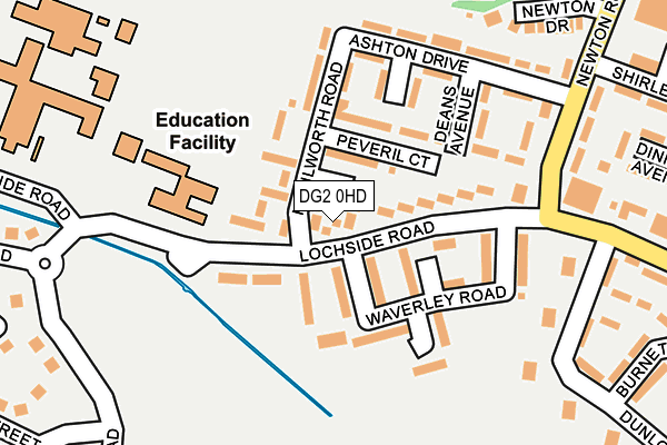 DG2 0HD map - OS OpenMap – Local (Ordnance Survey)