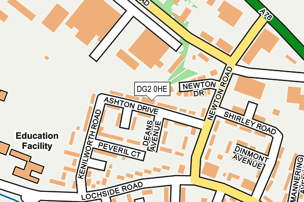 DG2 0HE map - OS OpenMap – Local (Ordnance Survey)