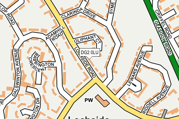 DG2 0LU map - OS OpenMap – Local (Ordnance Survey)