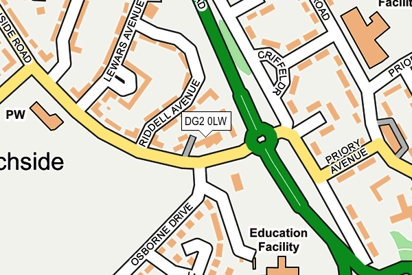 DG2 0LW map - OS OpenMap – Local (Ordnance Survey)