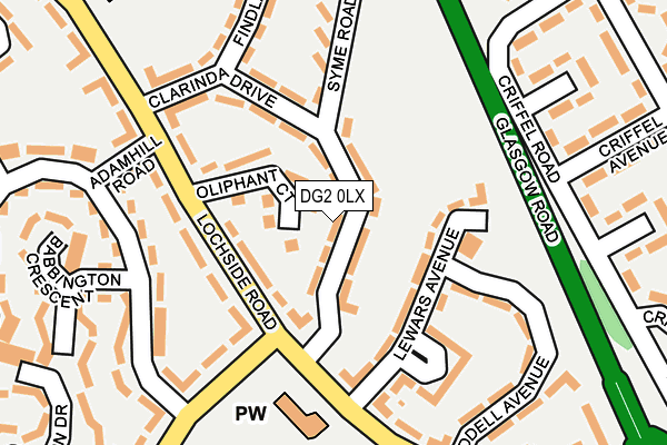 DG2 0LX map - OS OpenMap – Local (Ordnance Survey)