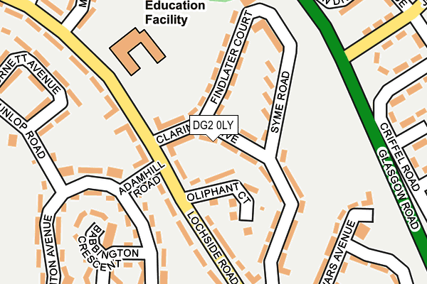 DG2 0LY map - OS OpenMap – Local (Ordnance Survey)