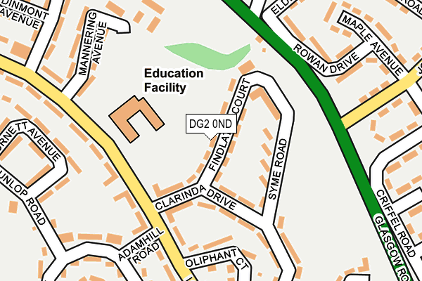 DG2 0ND map - OS OpenMap – Local (Ordnance Survey)