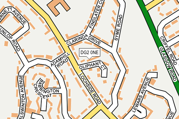 DG2 0NE map - OS OpenMap – Local (Ordnance Survey)
