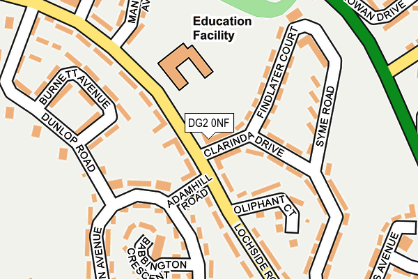 DG2 0NF map - OS OpenMap – Local (Ordnance Survey)