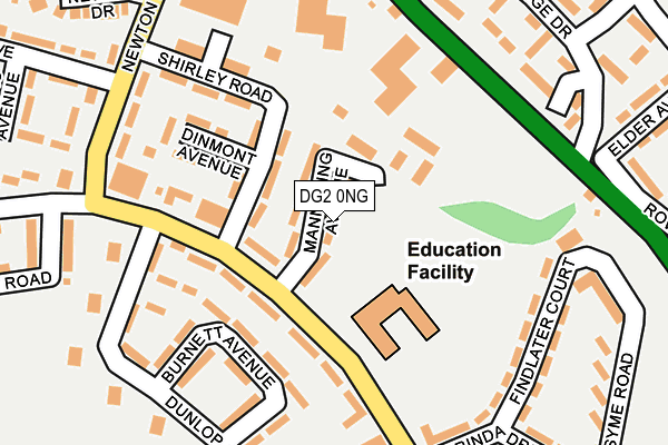 DG2 0NG map - OS OpenMap – Local (Ordnance Survey)