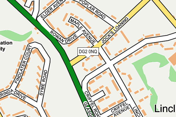 DG2 0NQ map - OS OpenMap – Local (Ordnance Survey)