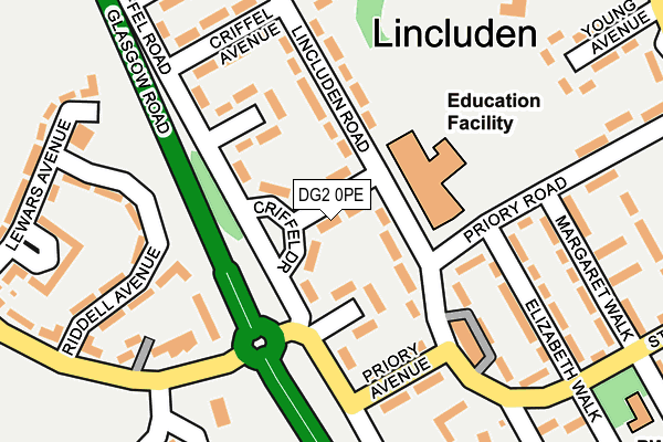 DG2 0PE map - OS OpenMap – Local (Ordnance Survey)