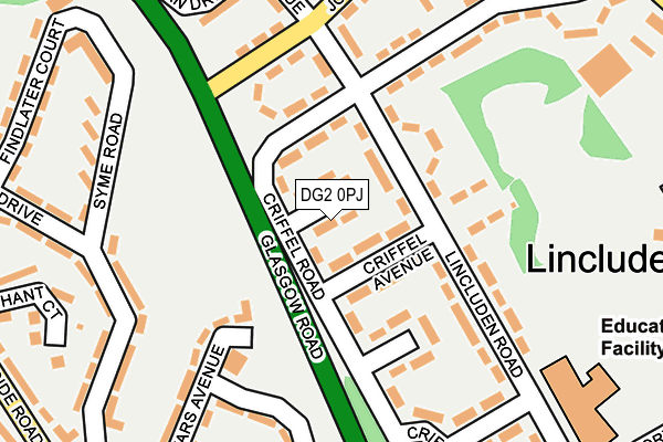 DG2 0PJ map - OS OpenMap – Local (Ordnance Survey)