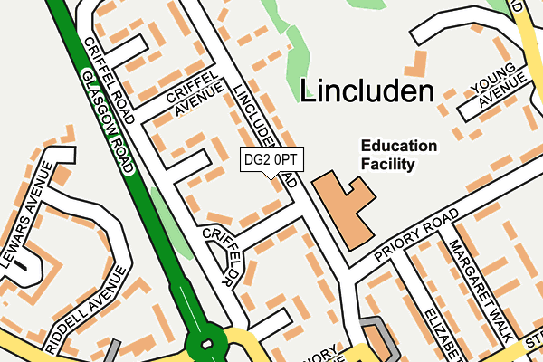 DG2 0PT map - OS OpenMap – Local (Ordnance Survey)