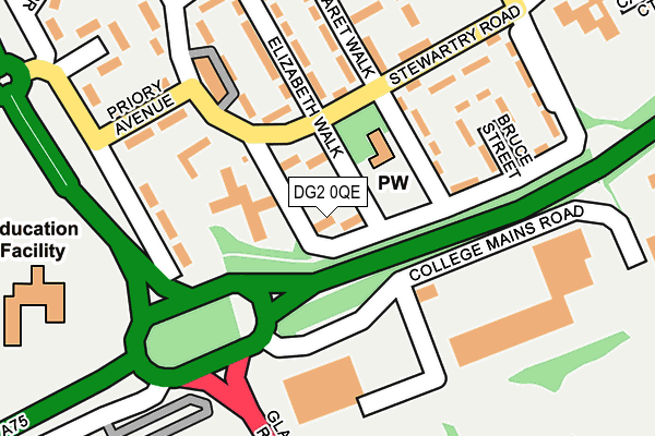 DG2 0QE map - OS OpenMap – Local (Ordnance Survey)