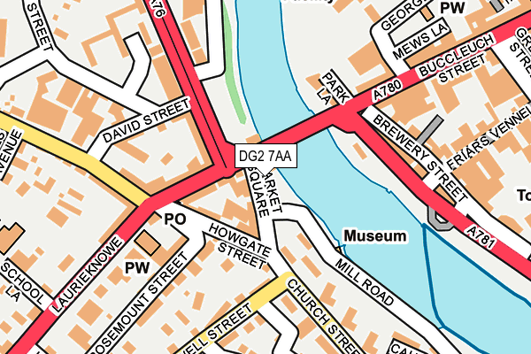 DG2 7AA map - OS OpenMap – Local (Ordnance Survey)