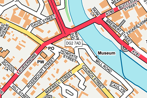 DG2 7AD map - OS OpenMap – Local (Ordnance Survey)