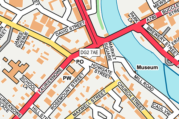 DG2 7AE map - OS OpenMap – Local (Ordnance Survey)
