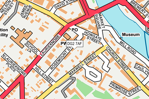 DG2 7AF map - OS OpenMap – Local (Ordnance Survey)
