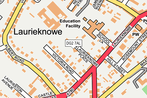 DG2 7AL map - OS OpenMap – Local (Ordnance Survey)