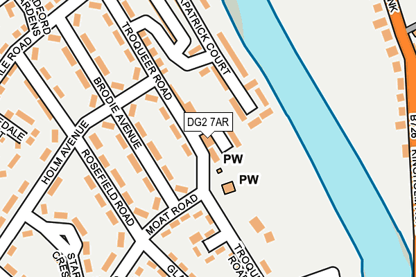 DG2 7AR map - OS OpenMap – Local (Ordnance Survey)