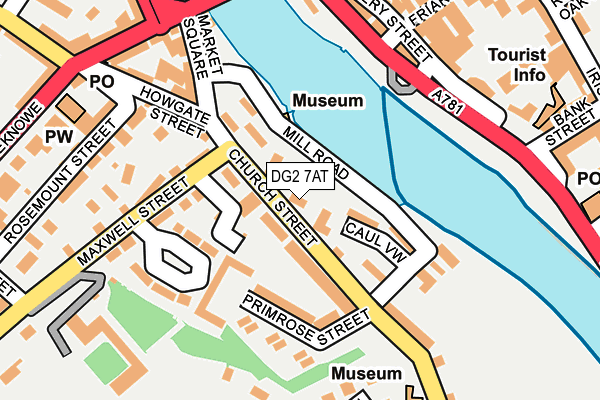 DG2 7AT map - OS OpenMap – Local (Ordnance Survey)