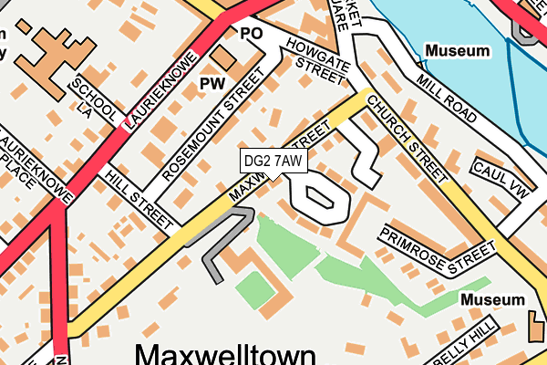 DG2 7AW map - OS OpenMap – Local (Ordnance Survey)