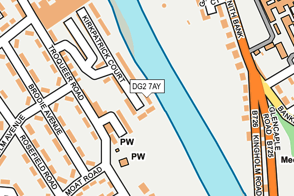 DG2 7AY map - OS OpenMap – Local (Ordnance Survey)