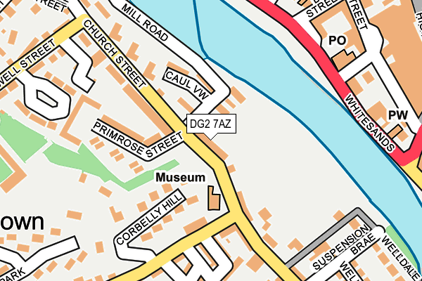 DG2 7AZ map - OS OpenMap – Local (Ordnance Survey)