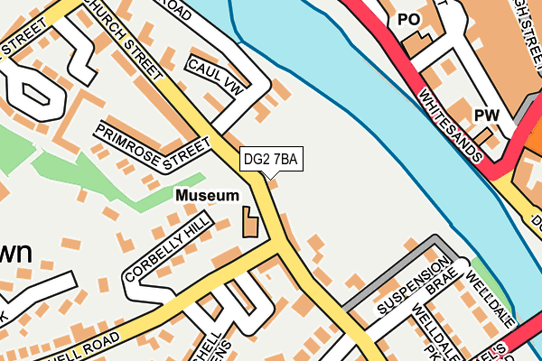 DG2 7BA map - OS OpenMap – Local (Ordnance Survey)