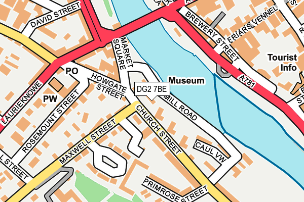 DG2 7BE map - OS OpenMap – Local (Ordnance Survey)