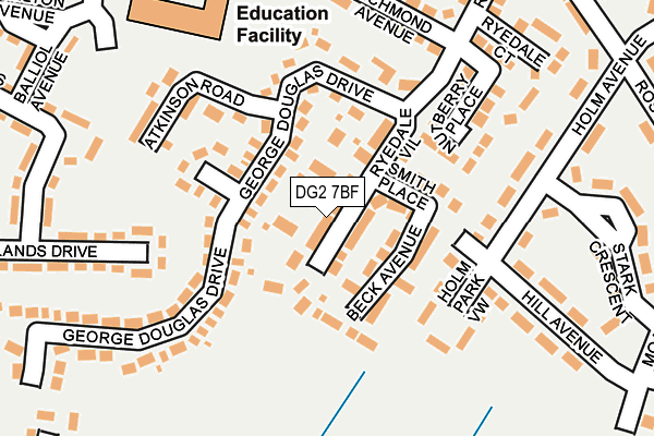 DG2 7BF map - OS OpenMap – Local (Ordnance Survey)