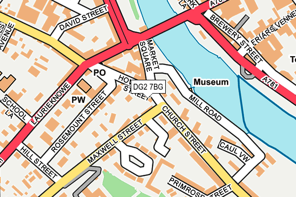 DG2 7BG map - OS OpenMap – Local (Ordnance Survey)