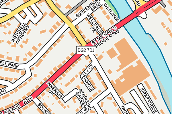 DG2 7DJ map - OS OpenMap – Local (Ordnance Survey)