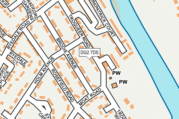 DG2 7DS map - OS OpenMap – Local (Ordnance Survey)