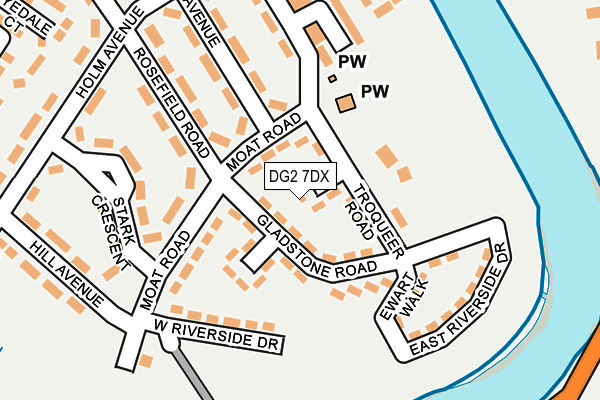 DG2 7DX map - OS OpenMap – Local (Ordnance Survey)