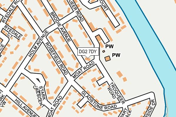 DG2 7DY map - OS OpenMap – Local (Ordnance Survey)