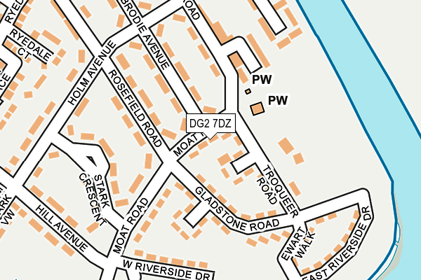 DG2 7DZ map - OS OpenMap – Local (Ordnance Survey)