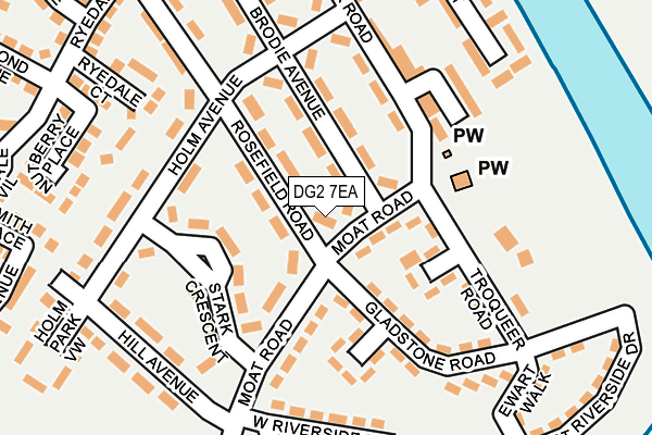 DG2 7EA map - OS OpenMap – Local (Ordnance Survey)