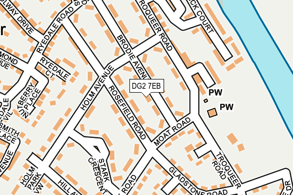 DG2 7EB map - OS OpenMap – Local (Ordnance Survey)