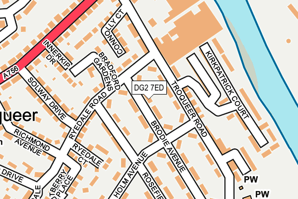 DG2 7ED map - OS OpenMap – Local (Ordnance Survey)