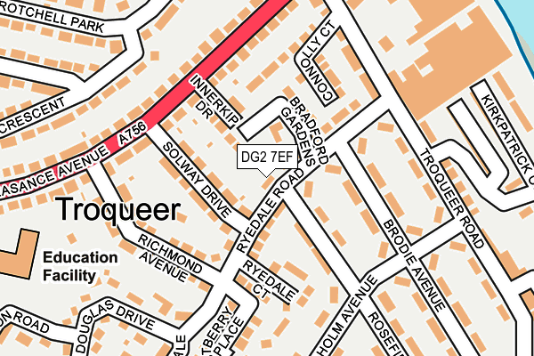 DG2 7EF map - OS OpenMap – Local (Ordnance Survey)