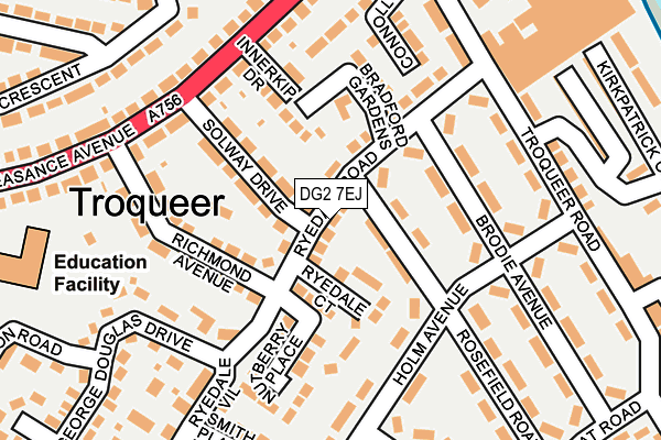 DG2 7EJ map - OS OpenMap – Local (Ordnance Survey)